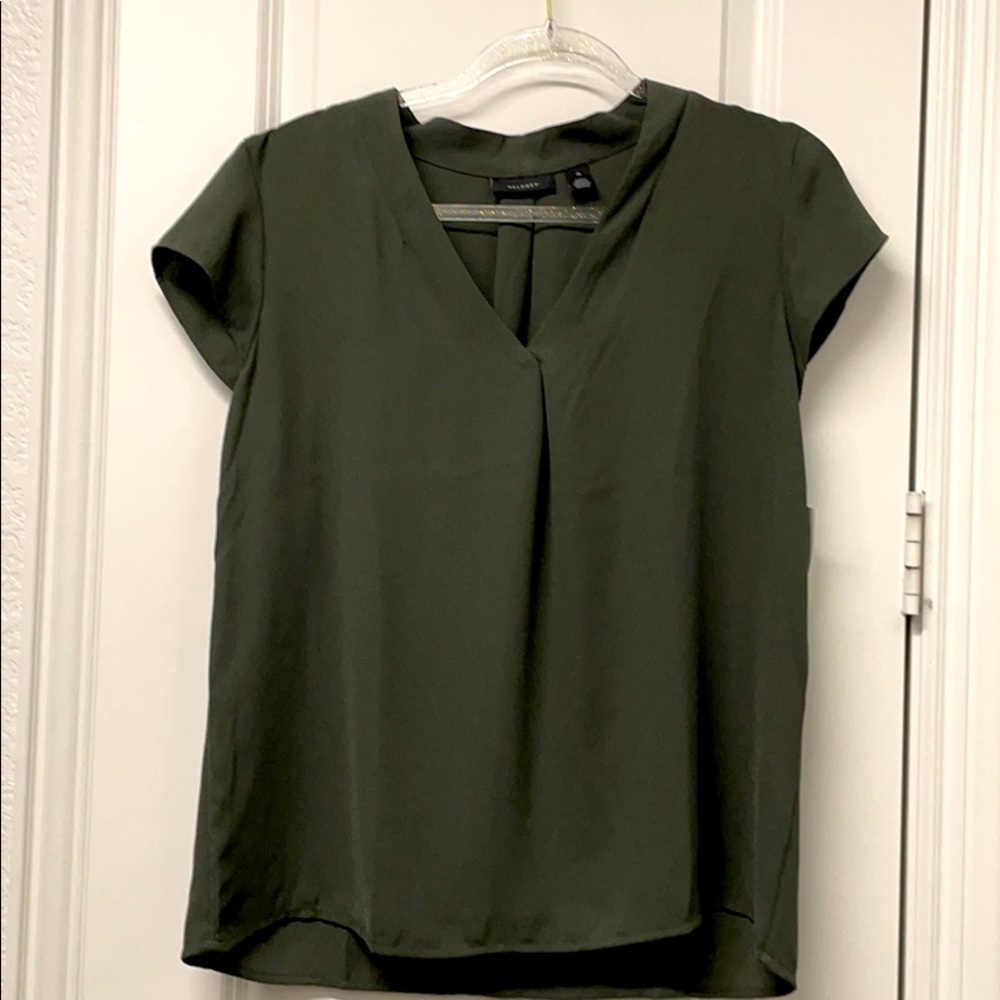 NWT GREY GREEN HALOGEN BLOUSE M